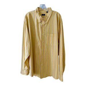 IZOD Men's Multicolor Vertical Striped Long Sleeve Shirt - Yellow, White, Beige,